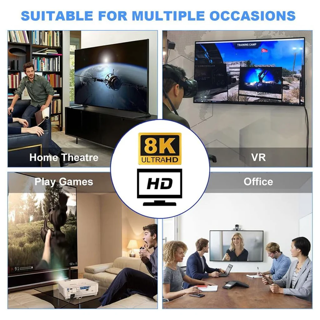 TECPHILE - 8K UHD HDMI 2.1 Adapter L Shaped Adaptor - Image 5
