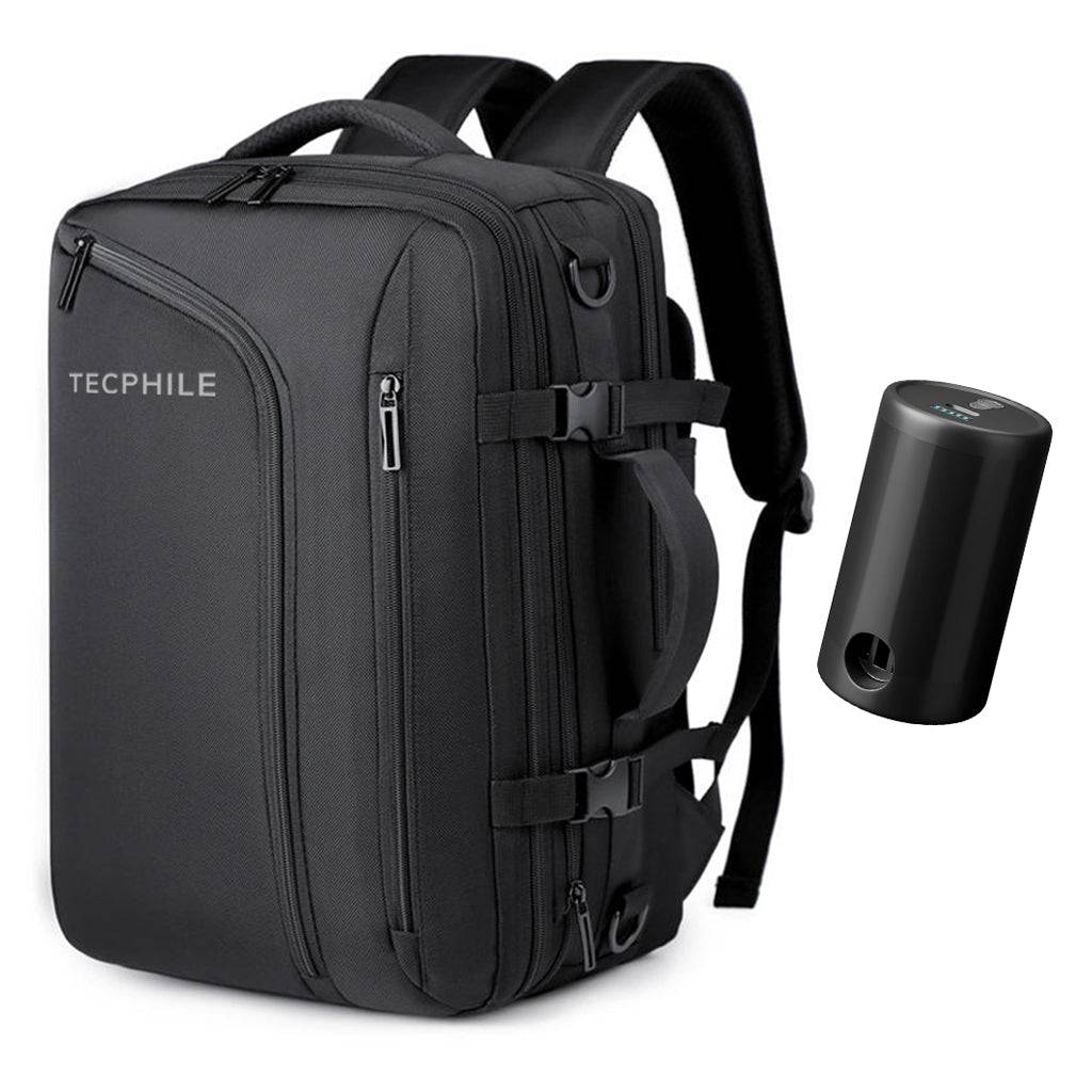 TECPHILE – Airbag Vacuum Backpack 36-55L Expandable Laptop Bag