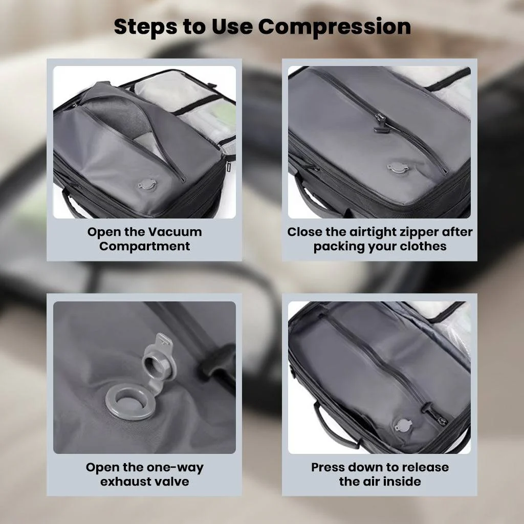 TECPHILE – Airbag Vacuum Backpack 36-55L Expandable Laptop Bag - Image 13