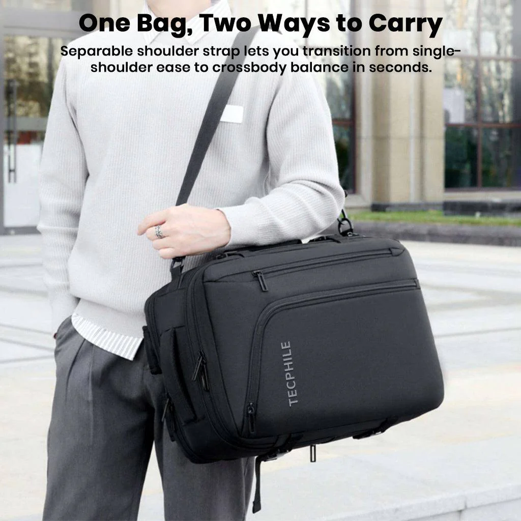 TECPHILE – Airbag Vacuum Backpack 36-55L Expandable Laptop Bag - Image 5