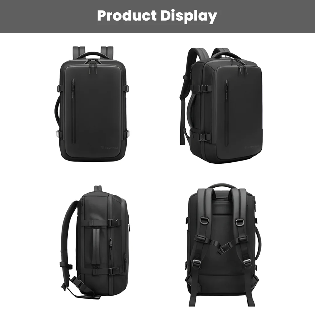 TECPHILE – AirFlex 35L Vacuum Backpack for Travelling fit for 16” Laptop Bag - Image 12