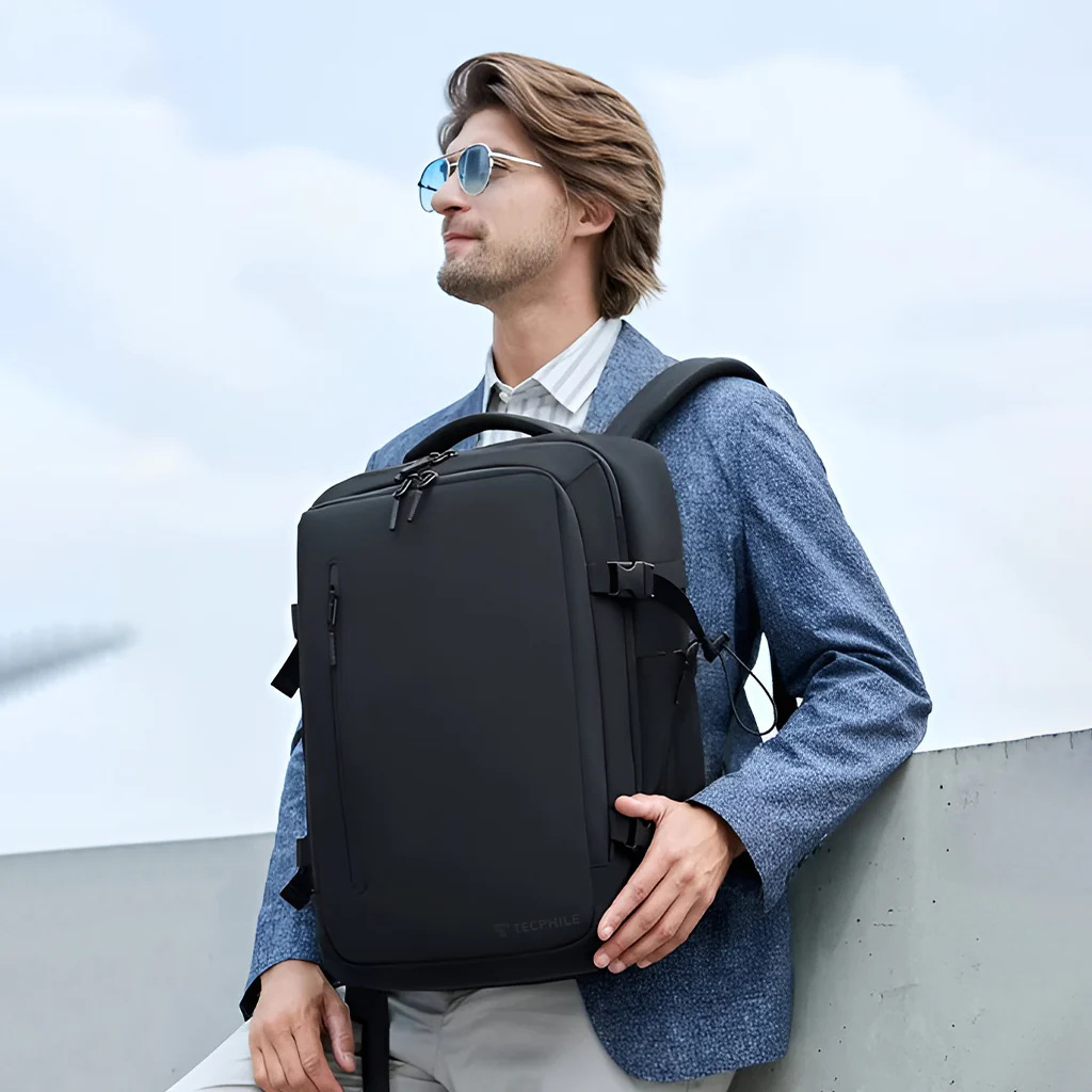 TECPHILE – AirFlex 35L Vacuum Backpack for Travelling fit for 16” Laptop Bag - Image 13