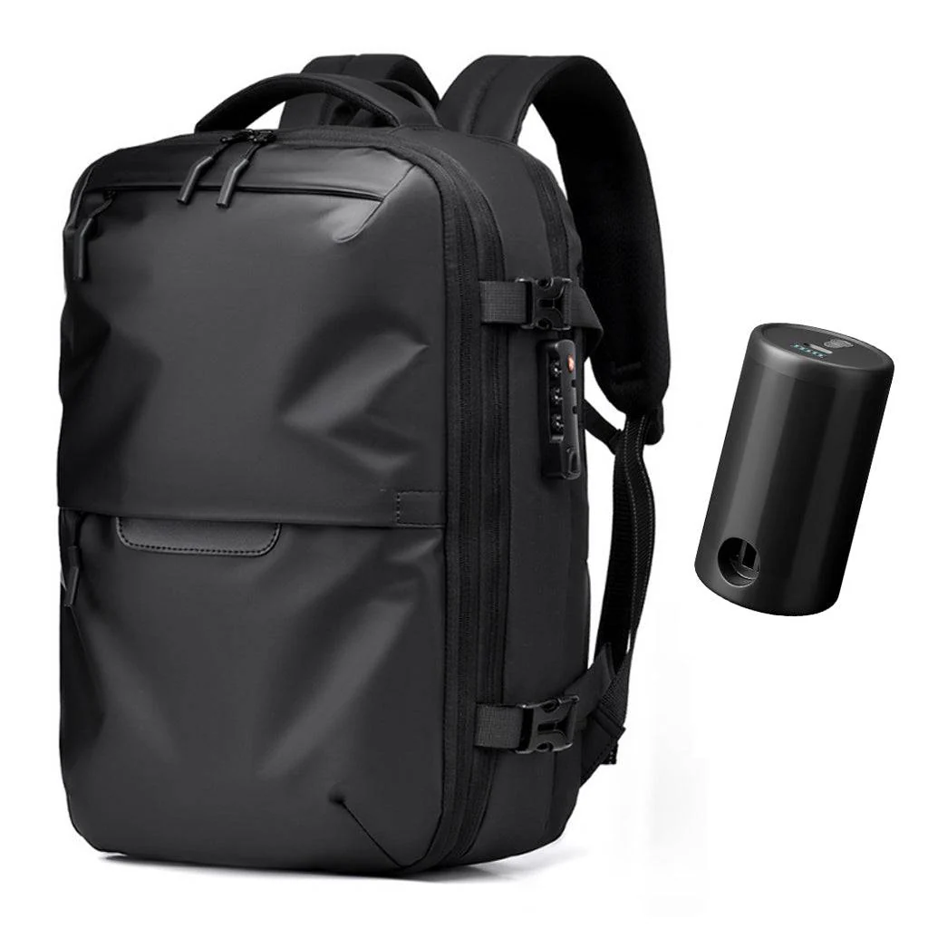 TECPHILE – AirVolt Vacuum Backpack Travel Laptop Bag 55L Expandable