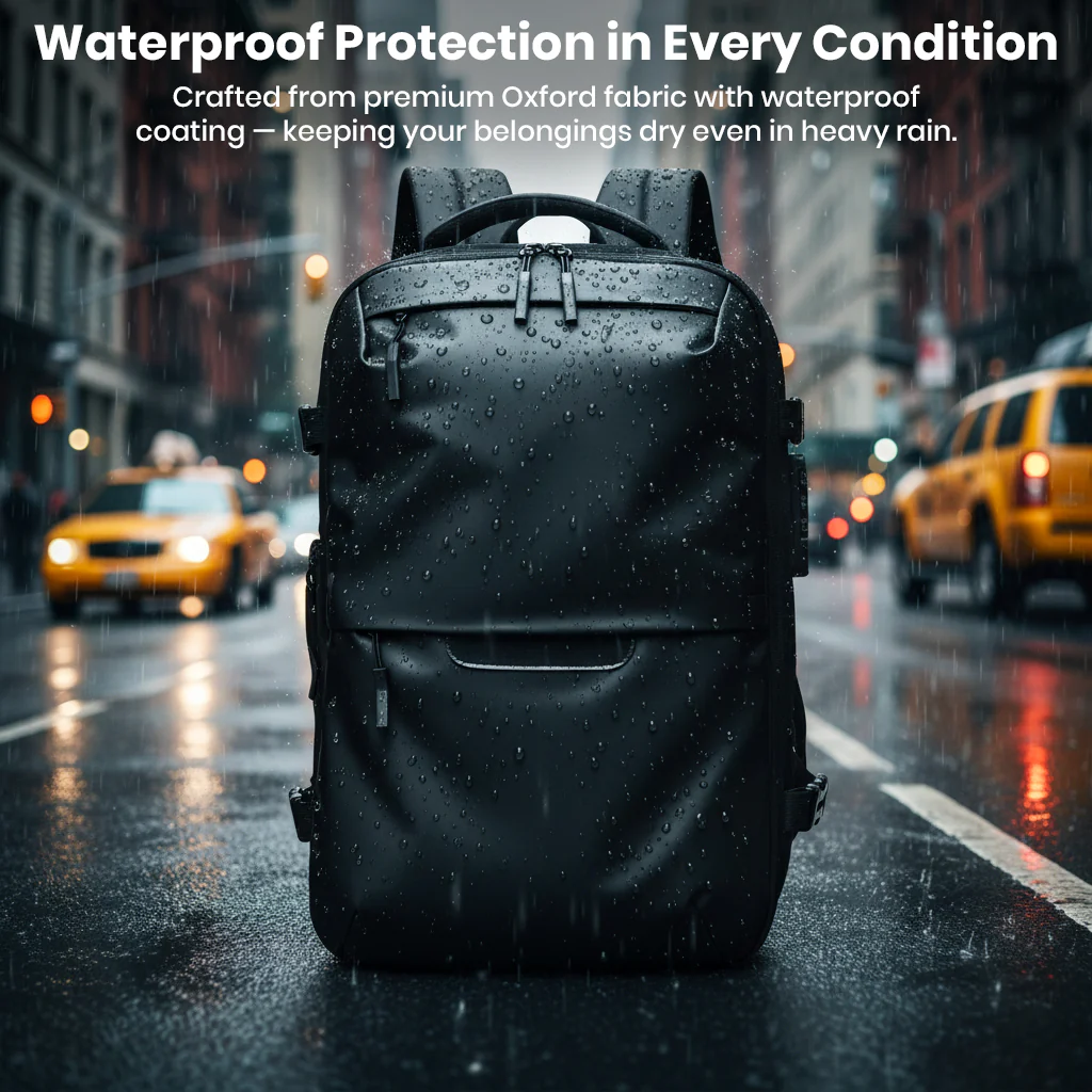 TECPHILE – AirVolt Vacuum Backpack Travel Laptop Bag 55L Expandable - Image 10