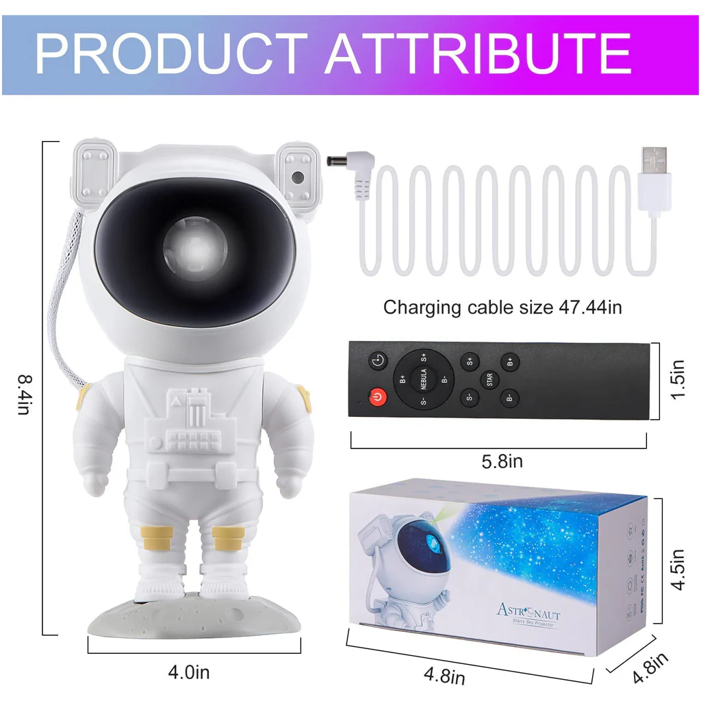 TECPHILE - Astronaut Galaxy Projector with Remote Control - Image 14