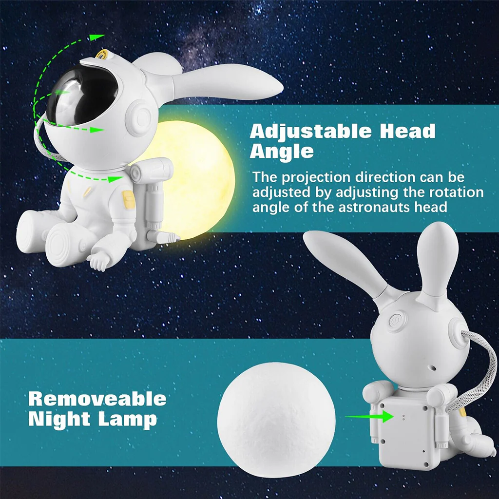 TECPHILE - Astronaut Galaxy Projector with Remote Control - Image 8