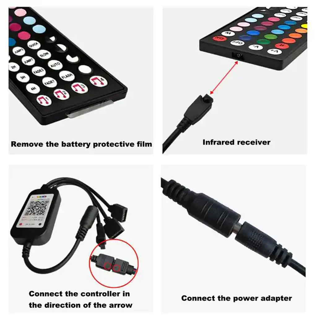 TECPHILE - Bluetooth RGB LED Strip Controller with Dual Connector - Image 4
