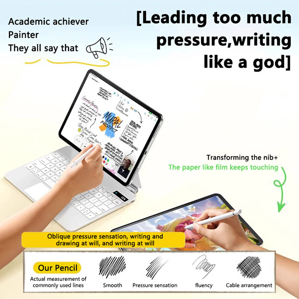 TECPHILE BP26 iPad Pencil with LED Display, Palm Rejection & Tilt Sensitivity - Image 4