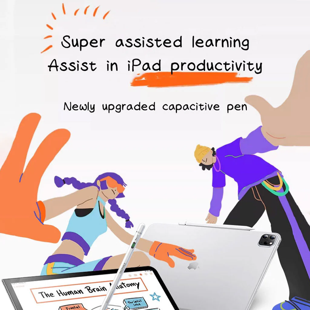 TECPHILE BP26 iPad Pencil with LED Display, Palm Rejection & Tilt Sensitivity - Image 6