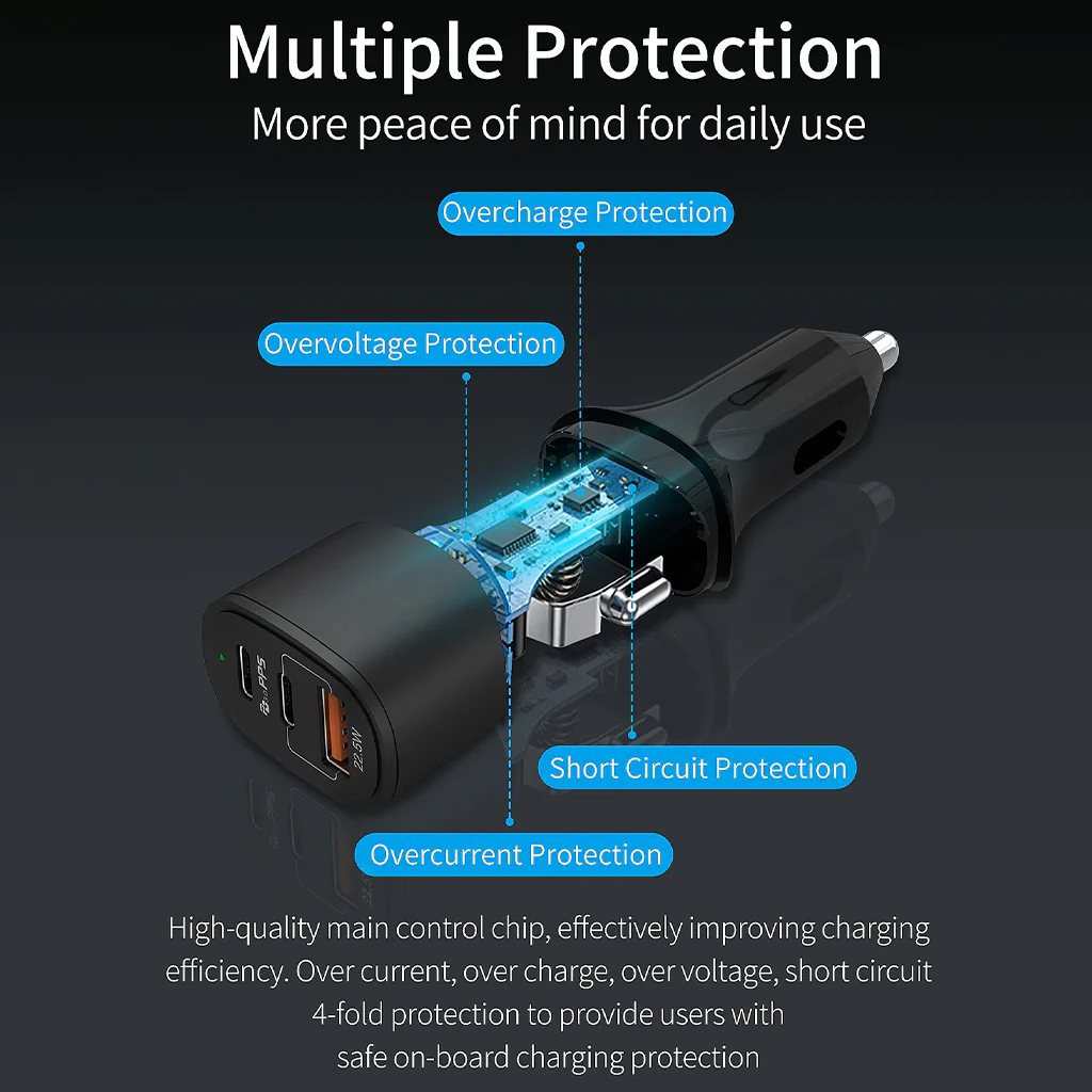 TECPHILE - C1903 60W Car Charger - Image 3
