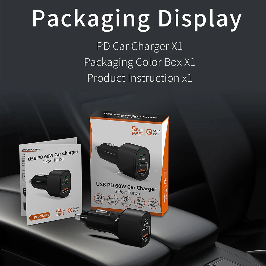 TECPHILE - C1903 60W Car Charger - Image 6