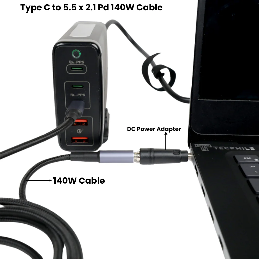 TECPHILE - CA31X Multifunctional 8-Pin Laptop DC Power Adapter Kits - Image 12