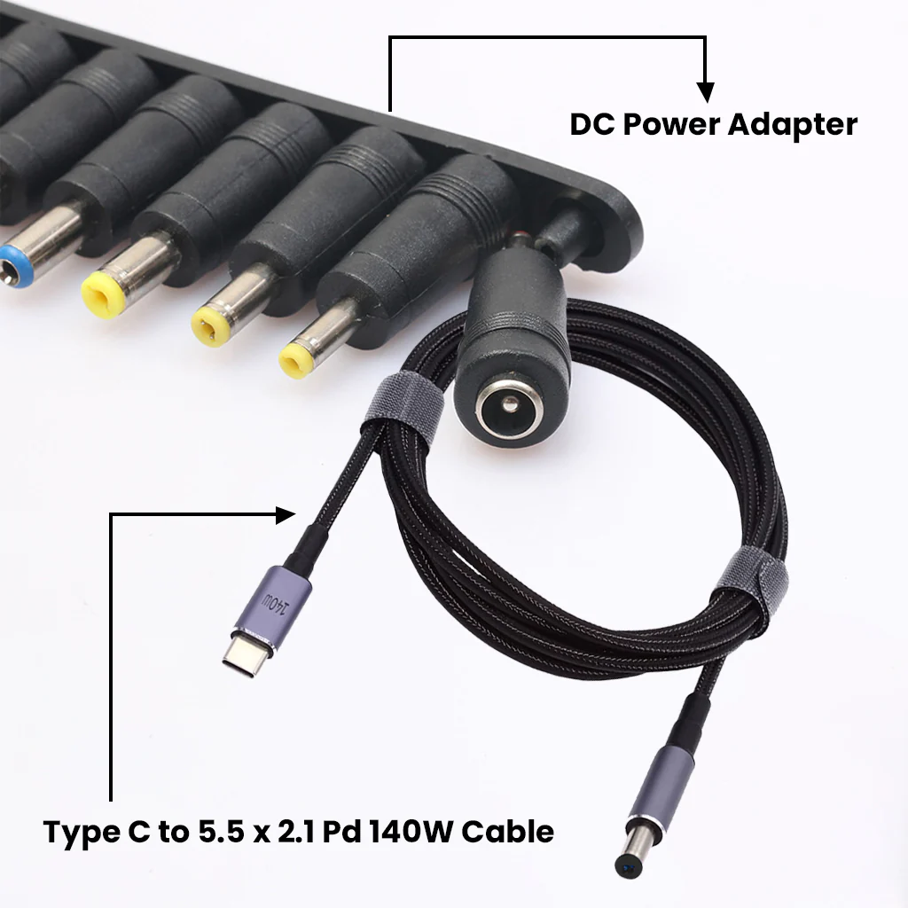 TECPHILE CA32X Multifunctional 8-Pin Laptop DC Power Adapter Kit - Image 8