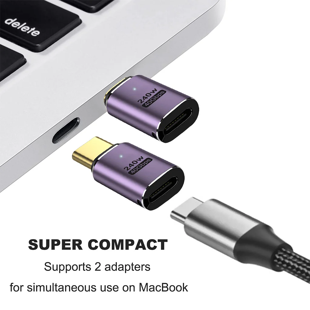 TECPHILE 240W PD Type C Male to Type C Female Adapter - Image 3