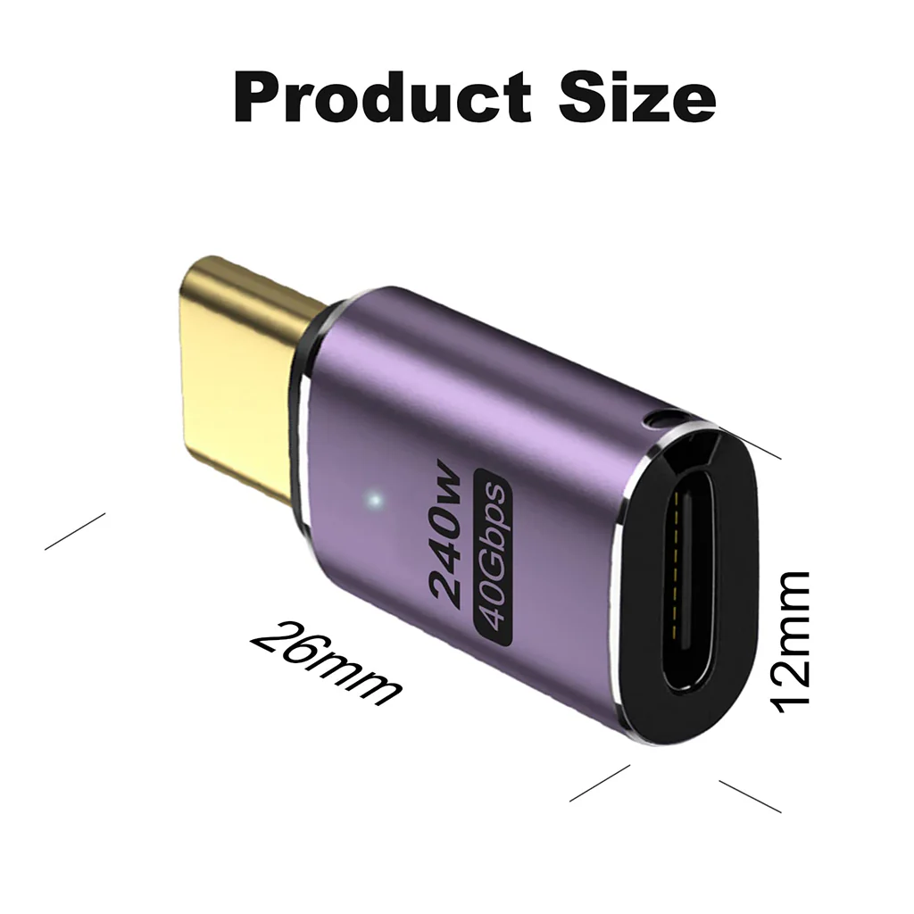 TECPHILE 240W PD Type C Male to Type C Female Adapter - Image 7