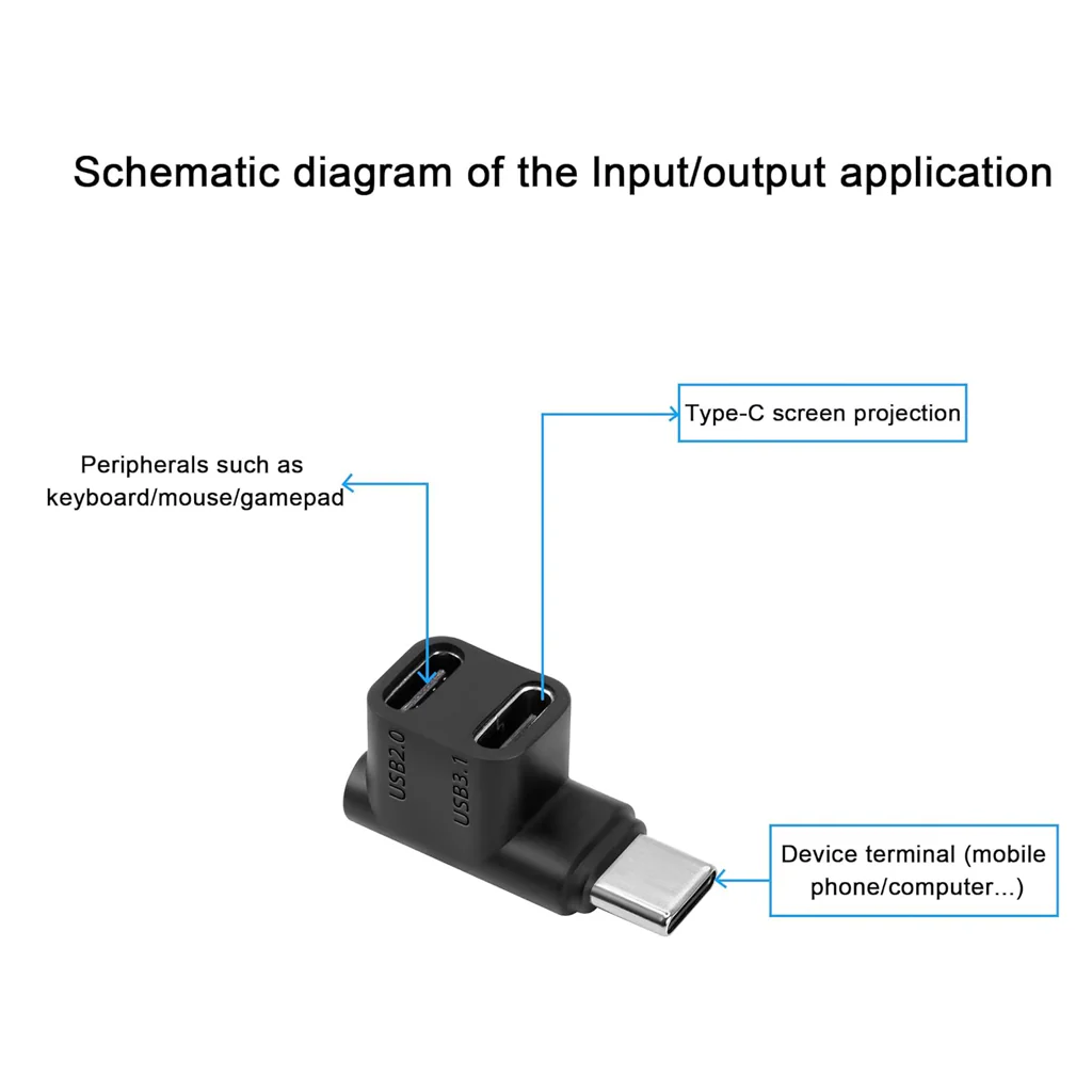 TECPHILE 100W Type C Male To Dual Type C Female Adapter - Image 5
