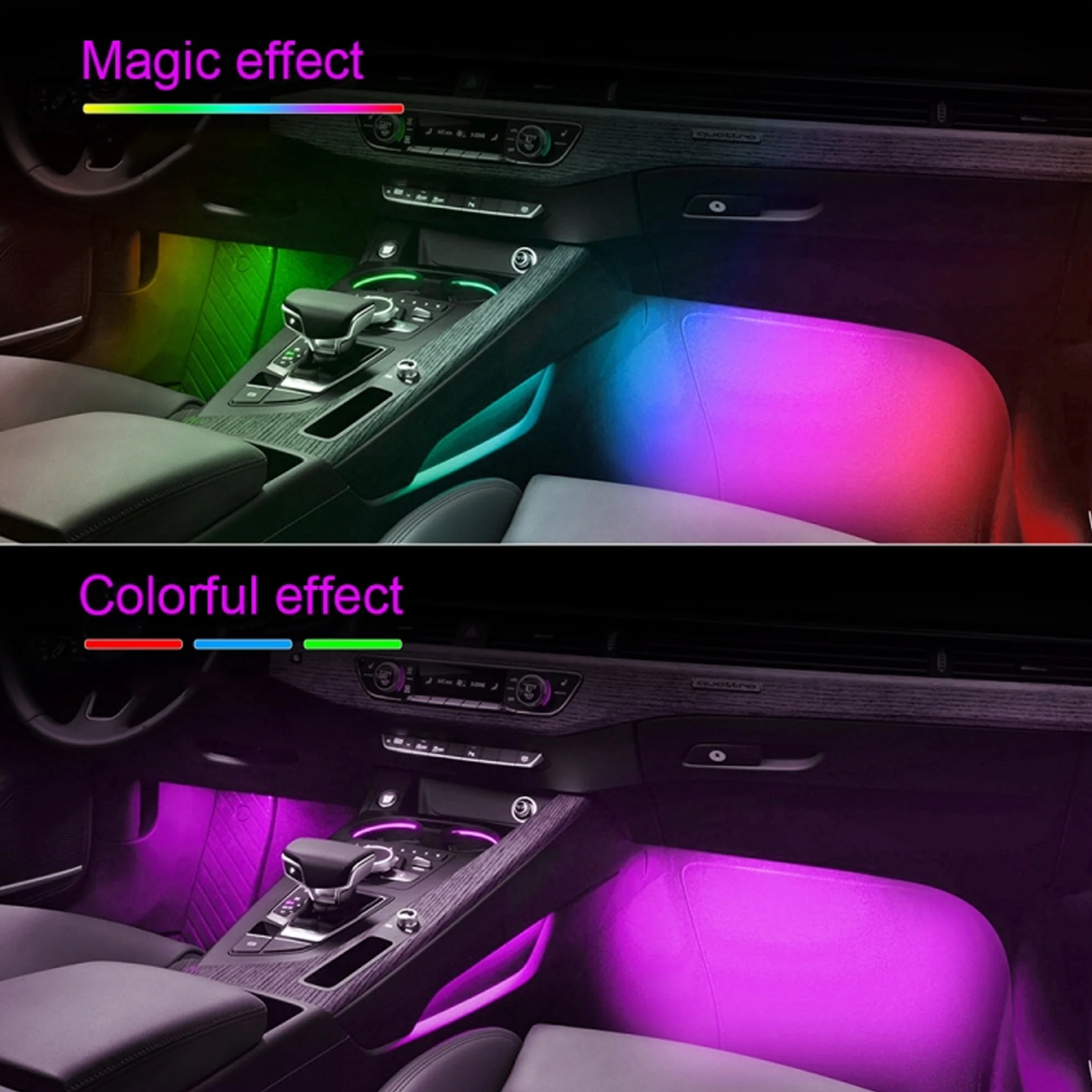TECPHILE Car Atmosphere Rainbow RGBIC LED light - Image 8
