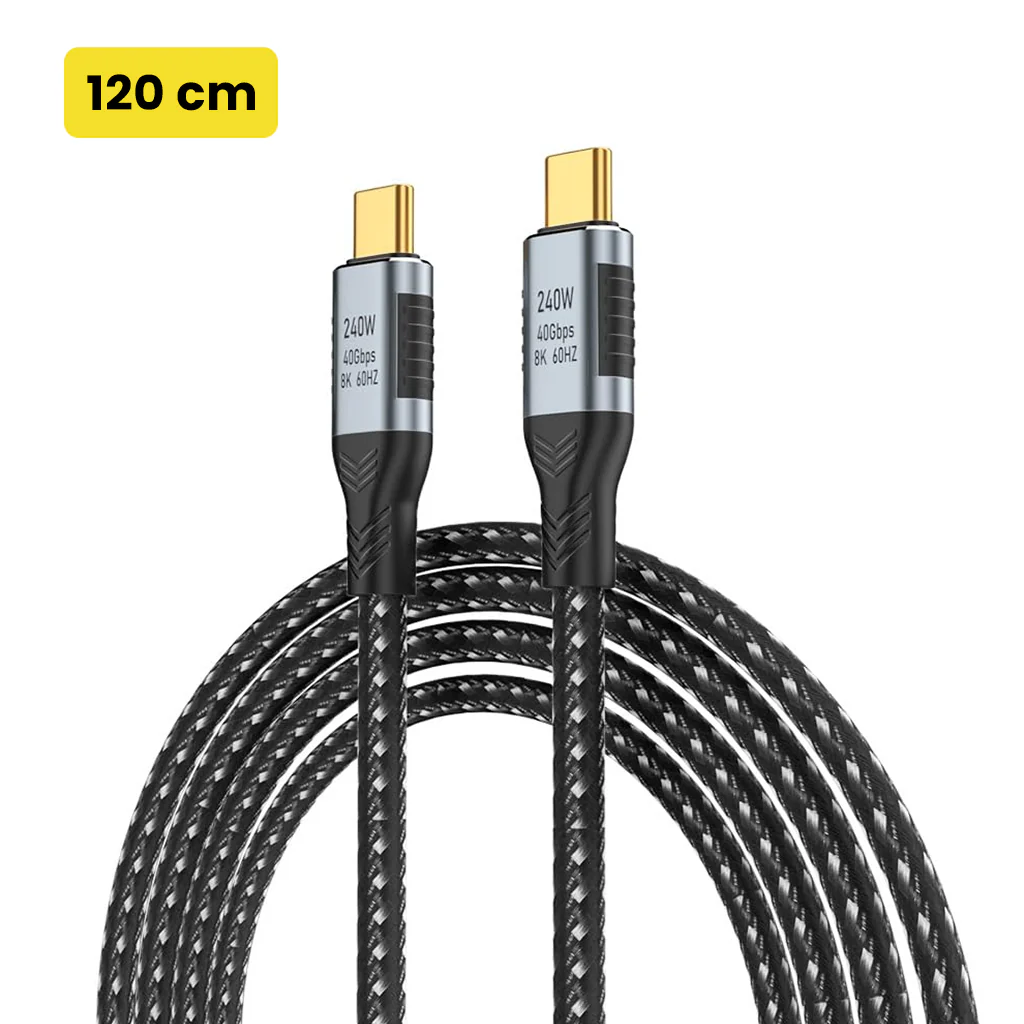 TECPHILE 240W Type C to USB4 C Thunderbolt 4 Cable 8K@60hz, 40Gbps - Image 7