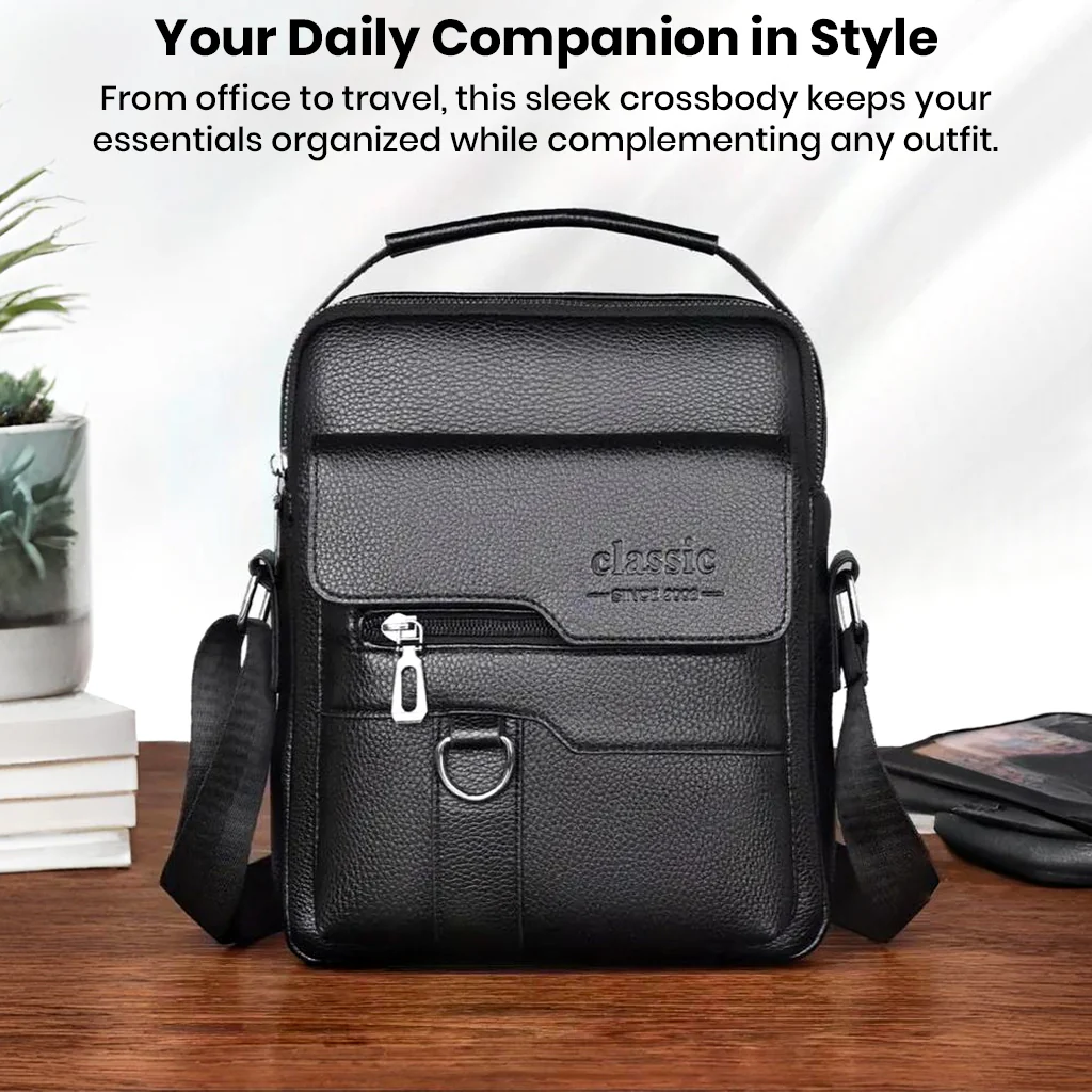 TECPHILE - D507 PU Leather Side Sling Bag With Adjustable Straps - Image 6