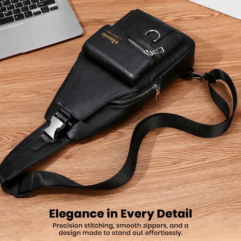 TECPHILE - Classic 2008 PU Leather Sling Bag With Adjustable Straps - Image 7