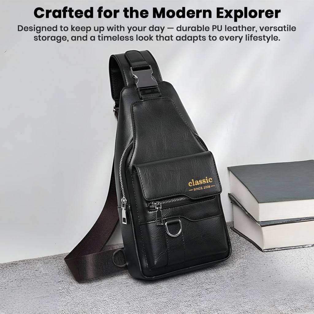 TECPHILE - Classic 2008 PU Leather Sling Bag With Adjustable Straps - Image 8