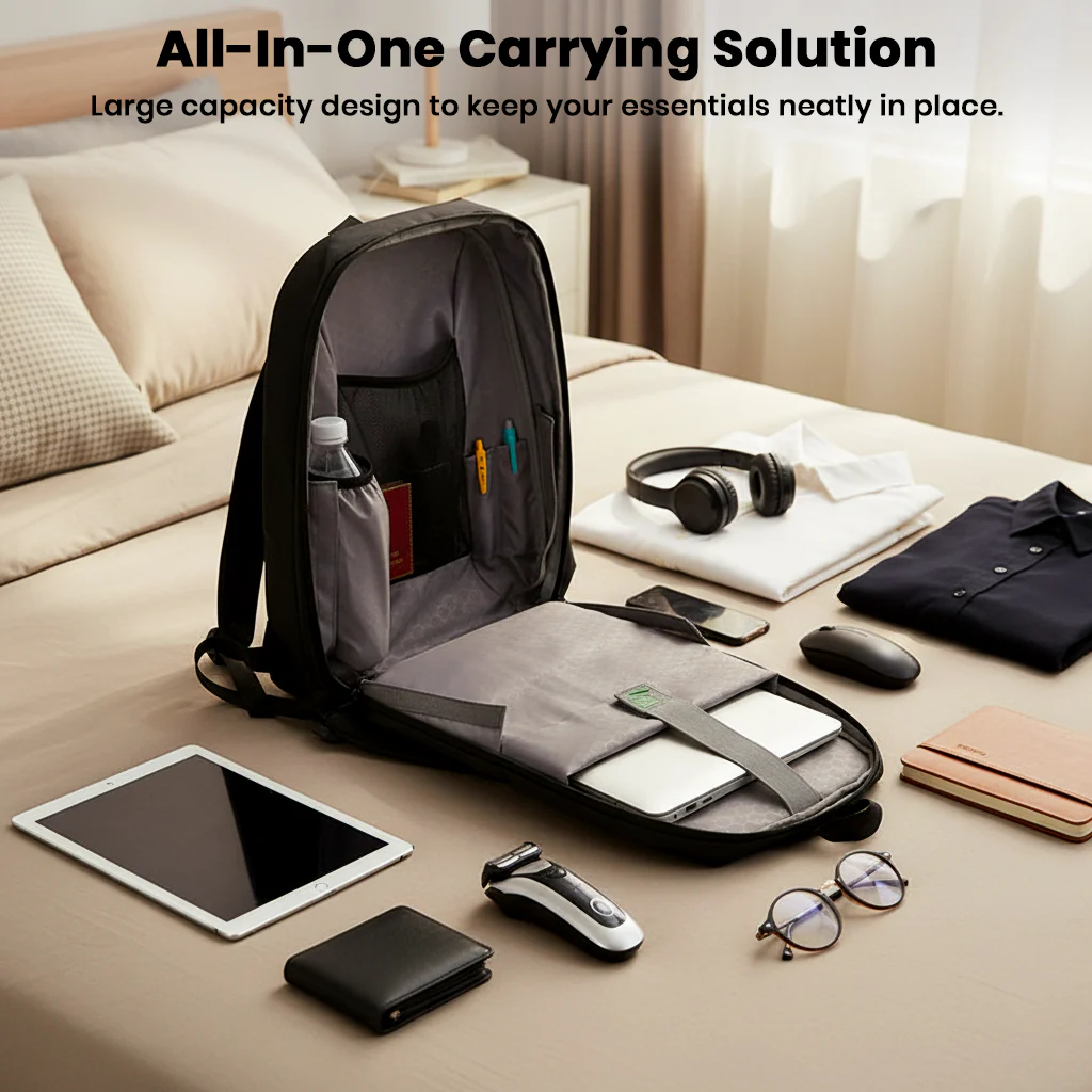 TECPHILE - COMPX Anti Theft Hard Shell Bag Laptop Backpack 15L Fit for 15.6” Laptop - Image 6