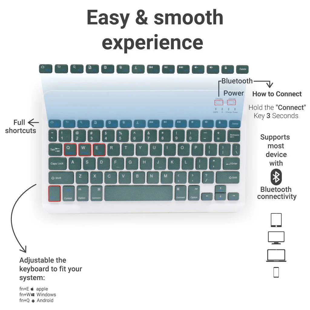 TECPHILE - CS030 Wireless Keyboard - Image 10