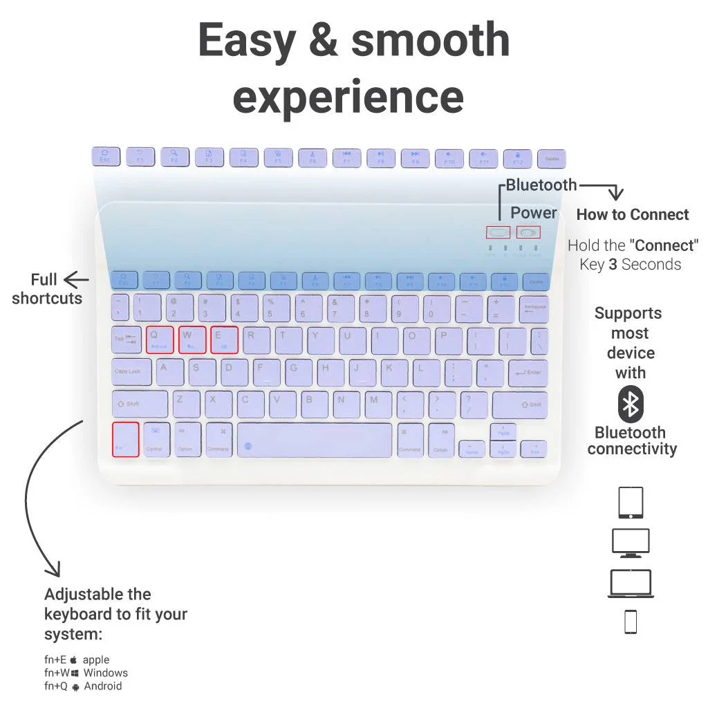 TECPHILE - CS030 Wireless Keyboard - Image 16
