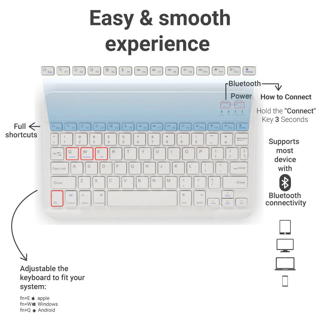 TECPHILE - CS030 Wireless Keyboard - Image 20