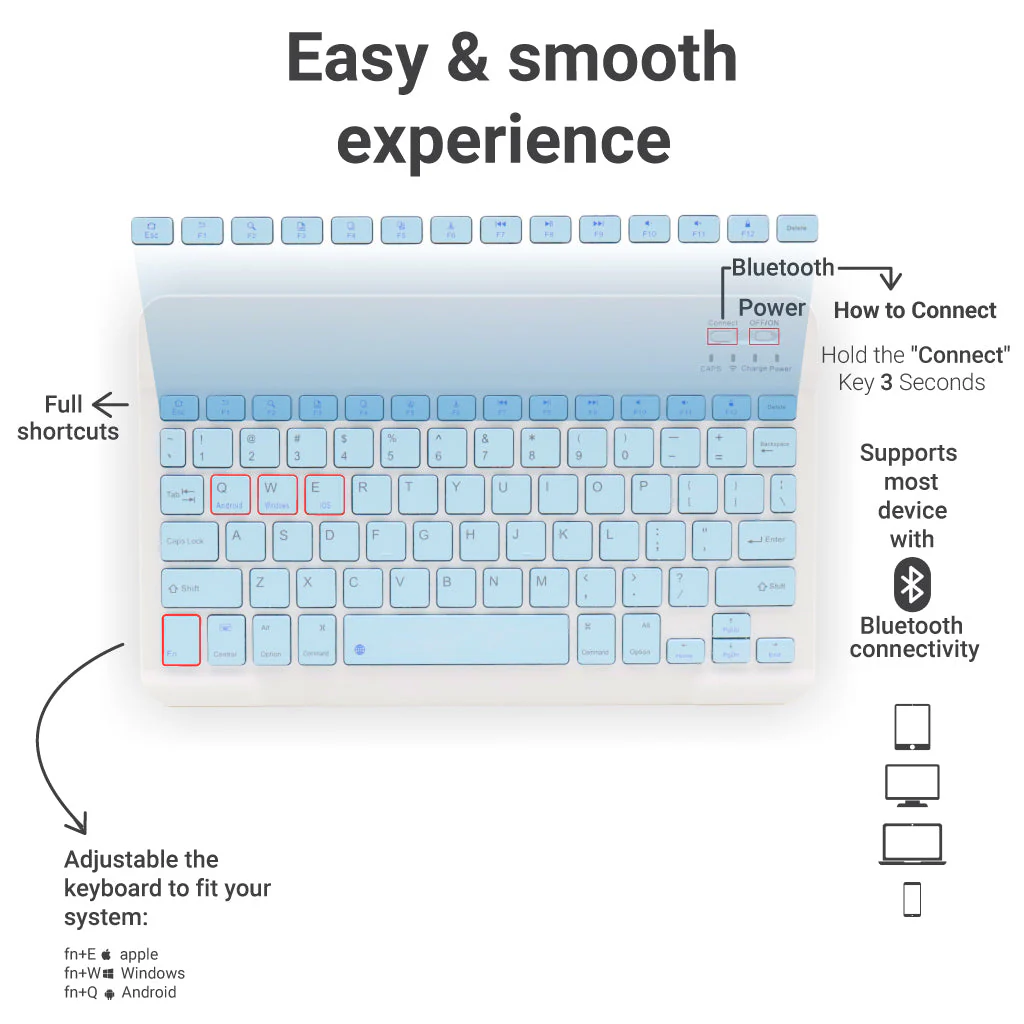 TECPHILE - CS030 Wireless Keyboard - Image 26