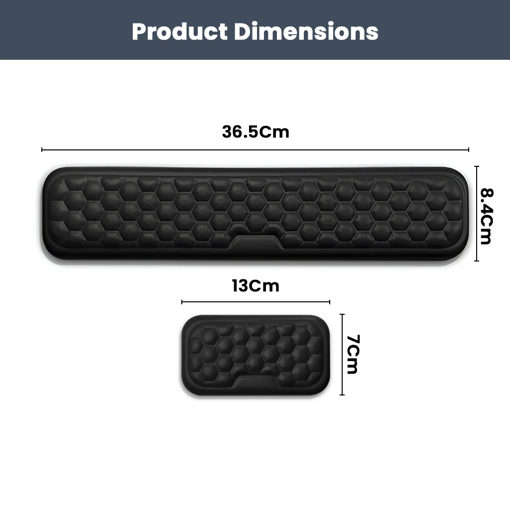 TECPHILE - Set of 2 Memory Foam Keyboard and Mouse Wrist Rest - Image 10