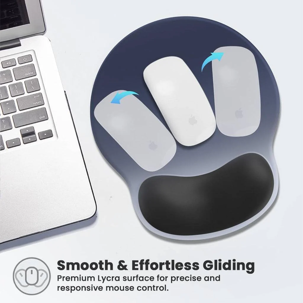 Silicone Gel Mouse Pad with Wrist Rest, Non-Slip Base - Image 5