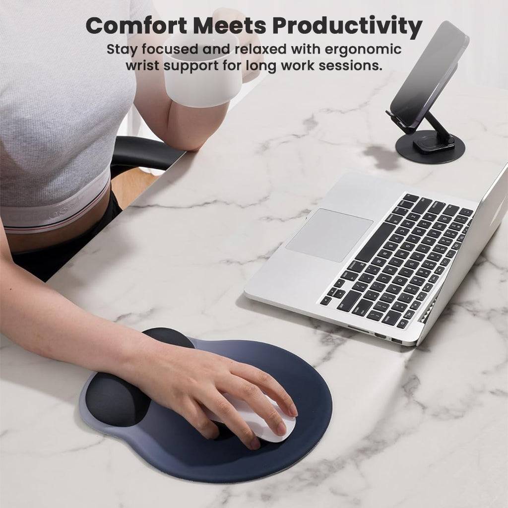 Silicone Gel Mouse Pad with Wrist Rest, Non-Slip Base - Image 8