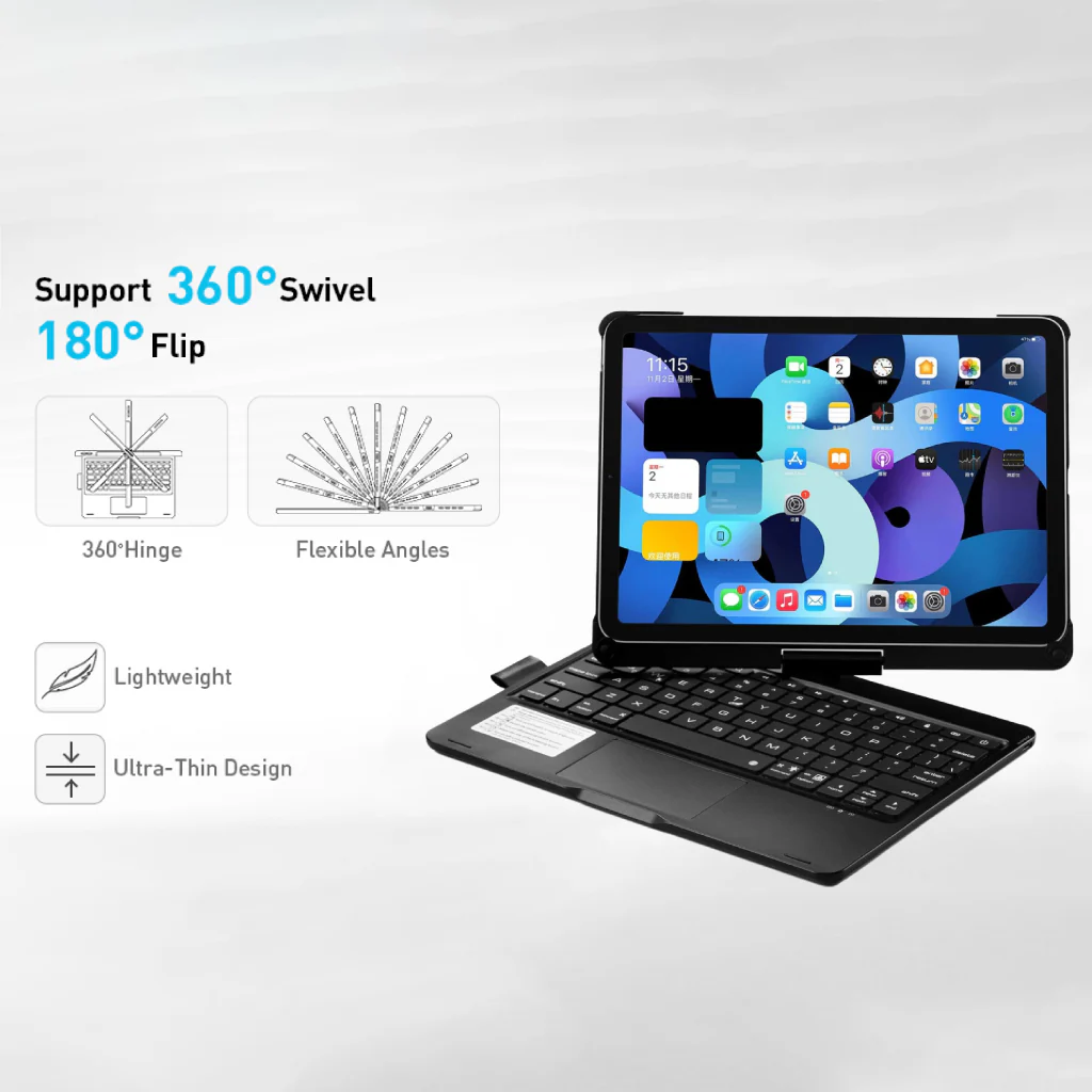 TECPHILE - F109ATS Keyboard Case for iPad - Image 7