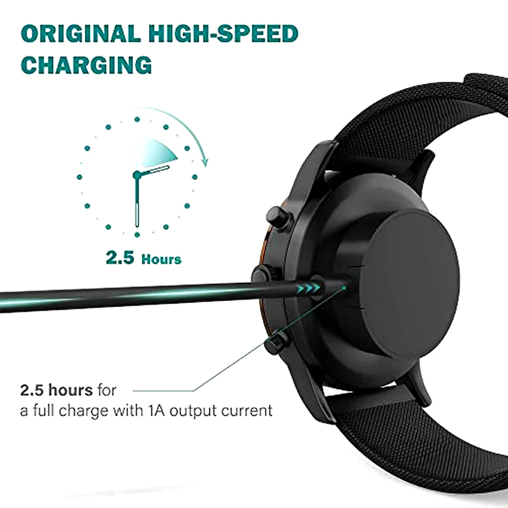 TECPHILE Fossil Sport Gen 5/Gen 4 Smartwatch Magnetic Rapid Charger - Image 3