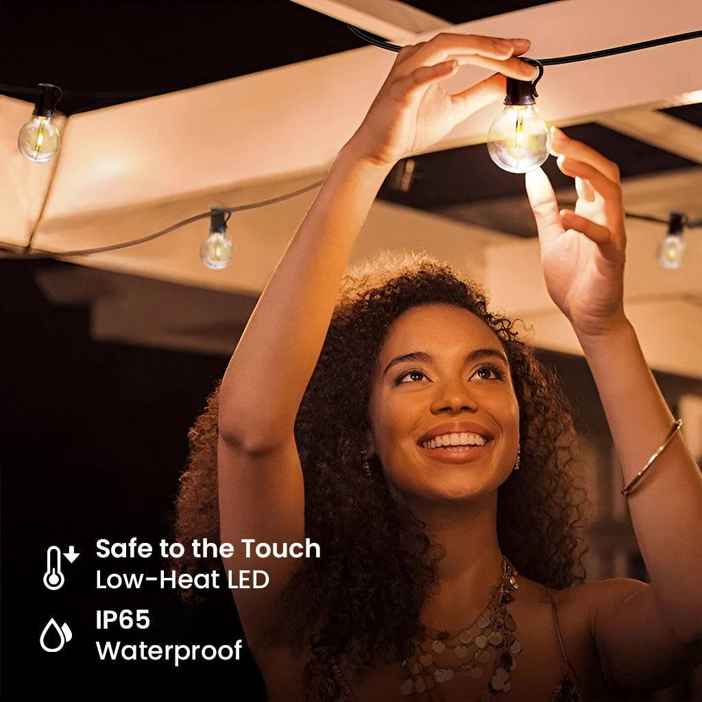 TECPHILE - G40 Outdoor String Lights Waterproof & Shatterproof Bulbs - Image 10