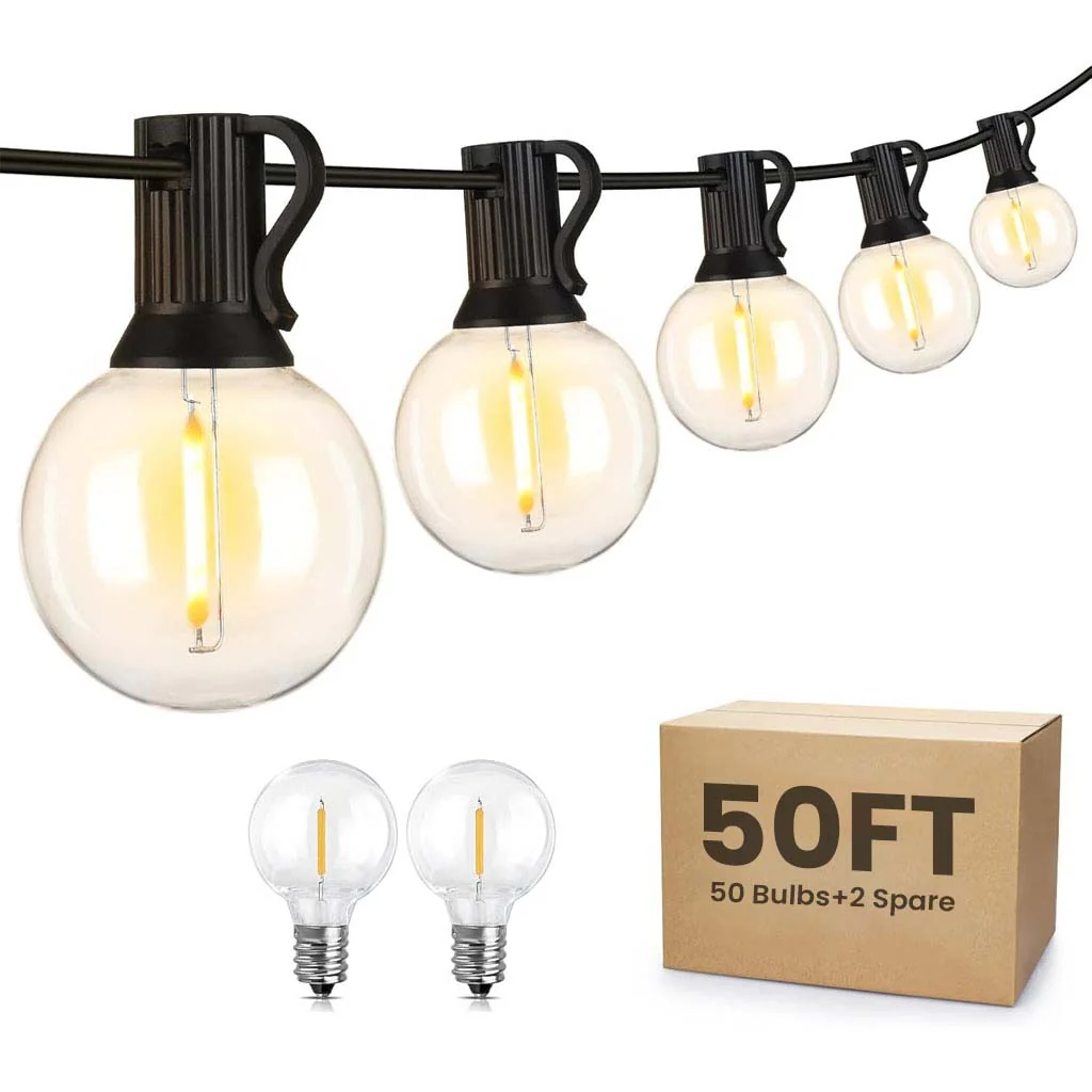 TECPHILE - G40 Outdoor String Lights Waterproof & Shatterproof Bulbs - Image 16