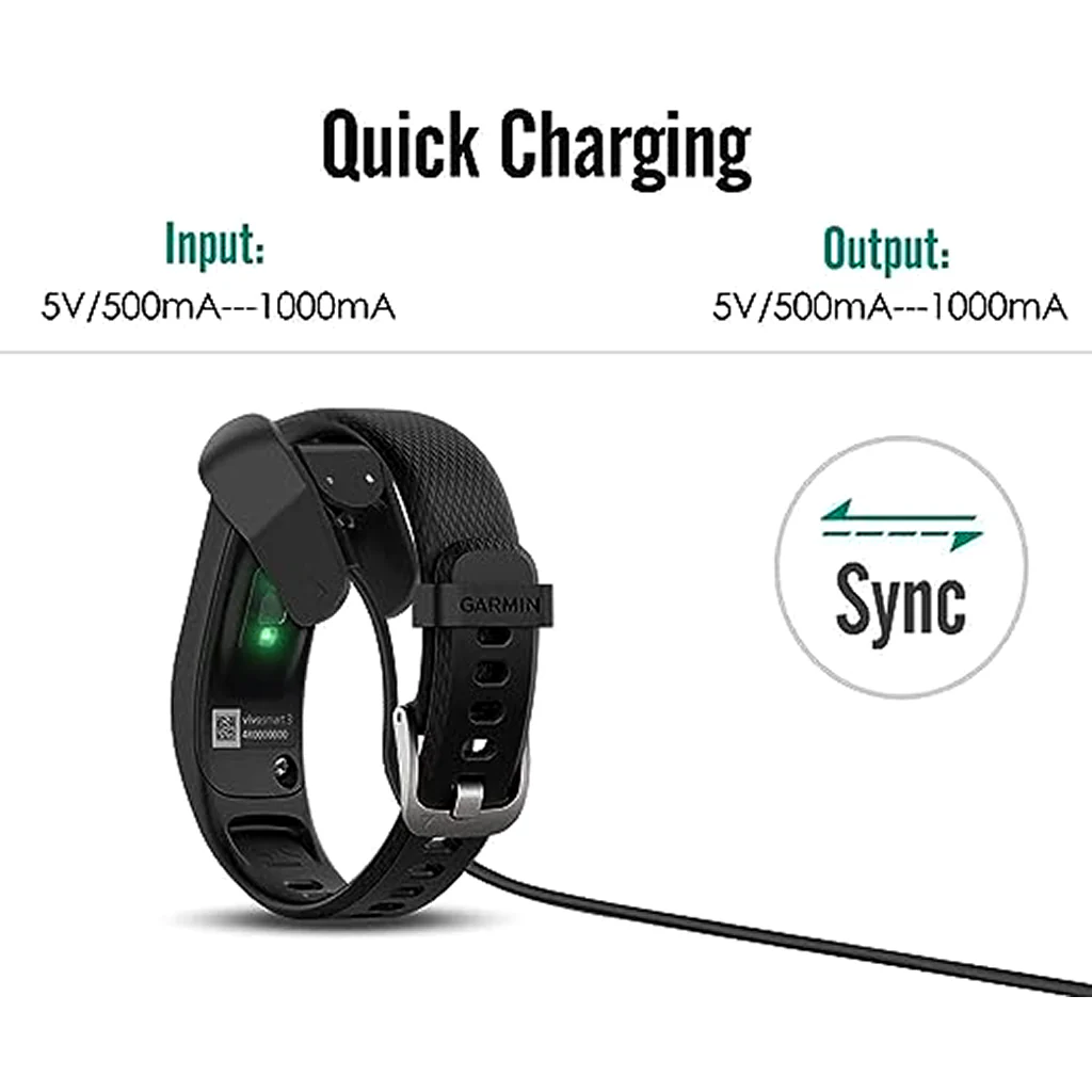 TECPHILE - Garmin Vivosmart 3 Data Transfer & USB charging cable - Image 4