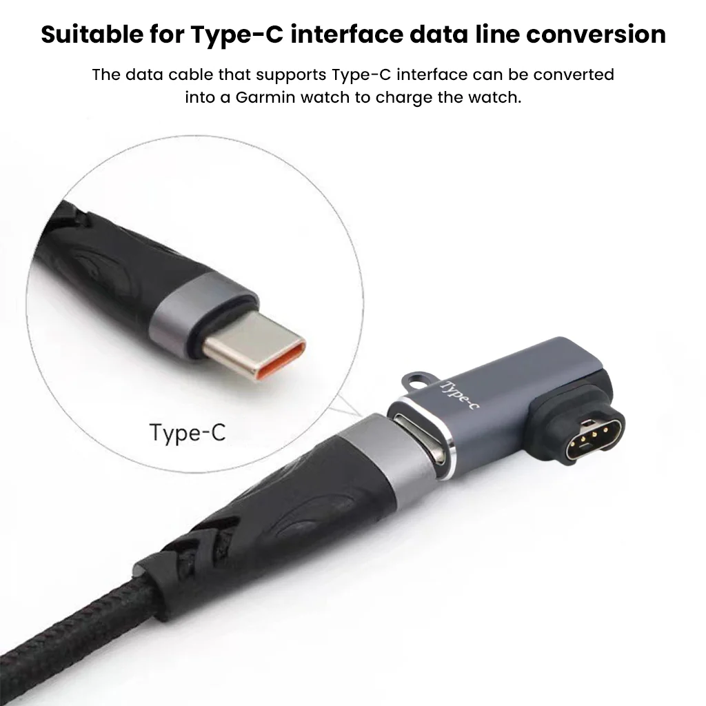 TECPHILE - Type C to Garmin Fenix Smartwatch Charging Adapter - Image 2