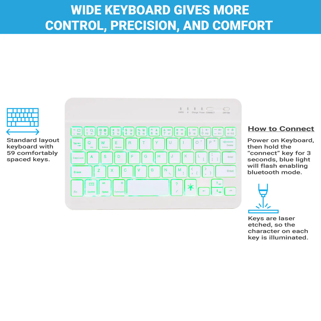 TECPHILE - HB028D Wireless Keyboard - Image 9