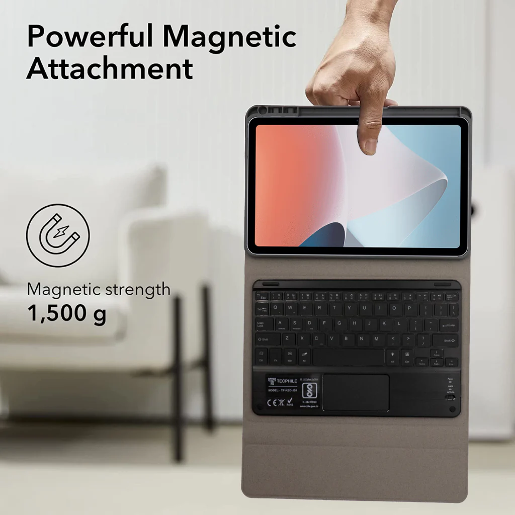 TECPHILE - HK-OP103T Wireless Keyboard Case for Oppo Pad Air - Image 5