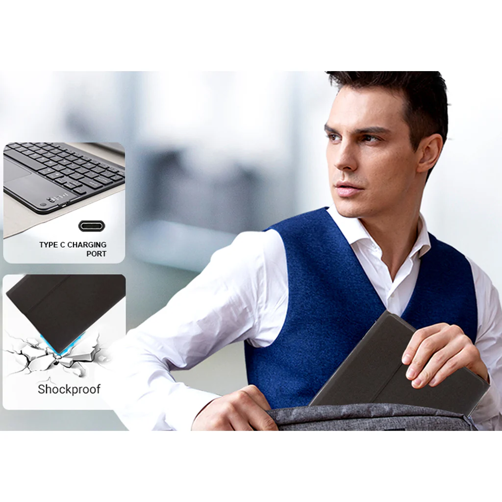 TECPHILE - HK-OP103T Wireless Keyboard Case for Oppo Pad Air - Image 8