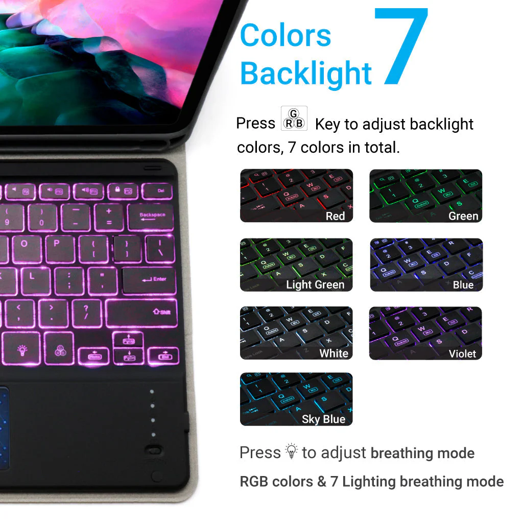 TECPHILE - HK131T Wireless Keyboard Case For iPad Pro 12.9 (Demo Unit) - Image 7