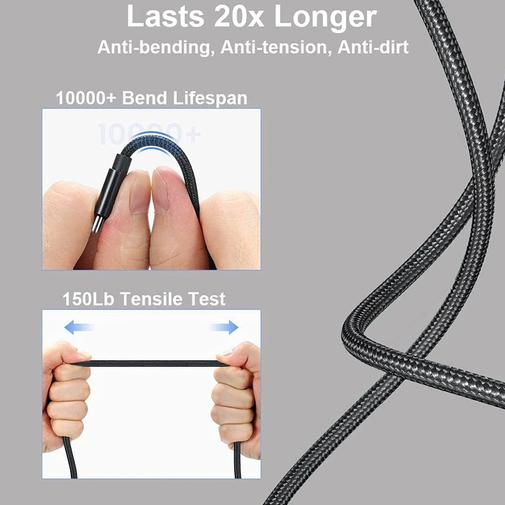 TECPHILE - 100W Type-C PD Fast Charging Cable for HP Laptop - Image 11