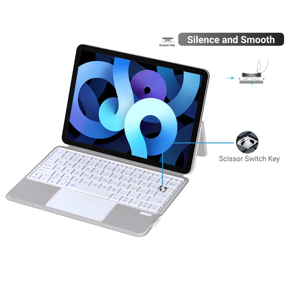 TECPHILE - J3125-6D Wireless Keyboard Case for iPad - Image 15