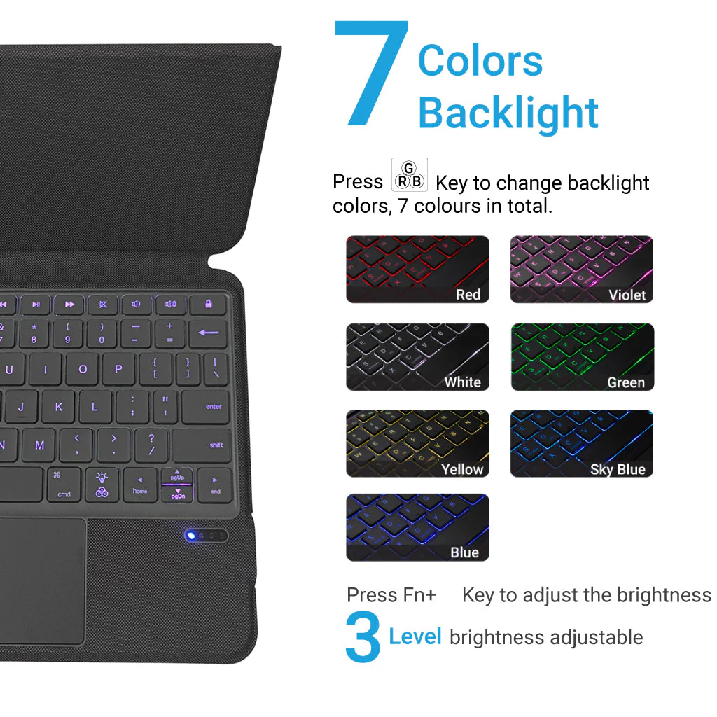 TECPHILE - J3125-6D Wireless Keyboard Case for iPad Air(Demo Unit) - Image 2