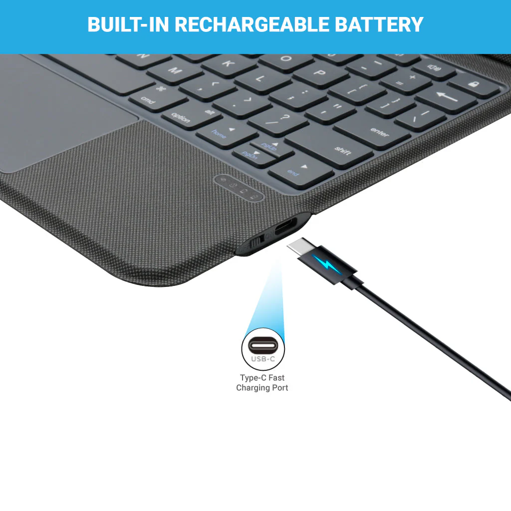 TECPHILE - J3125-6D Wireless Keyboard Case for iPad Air(Demo Unit) - Image 4