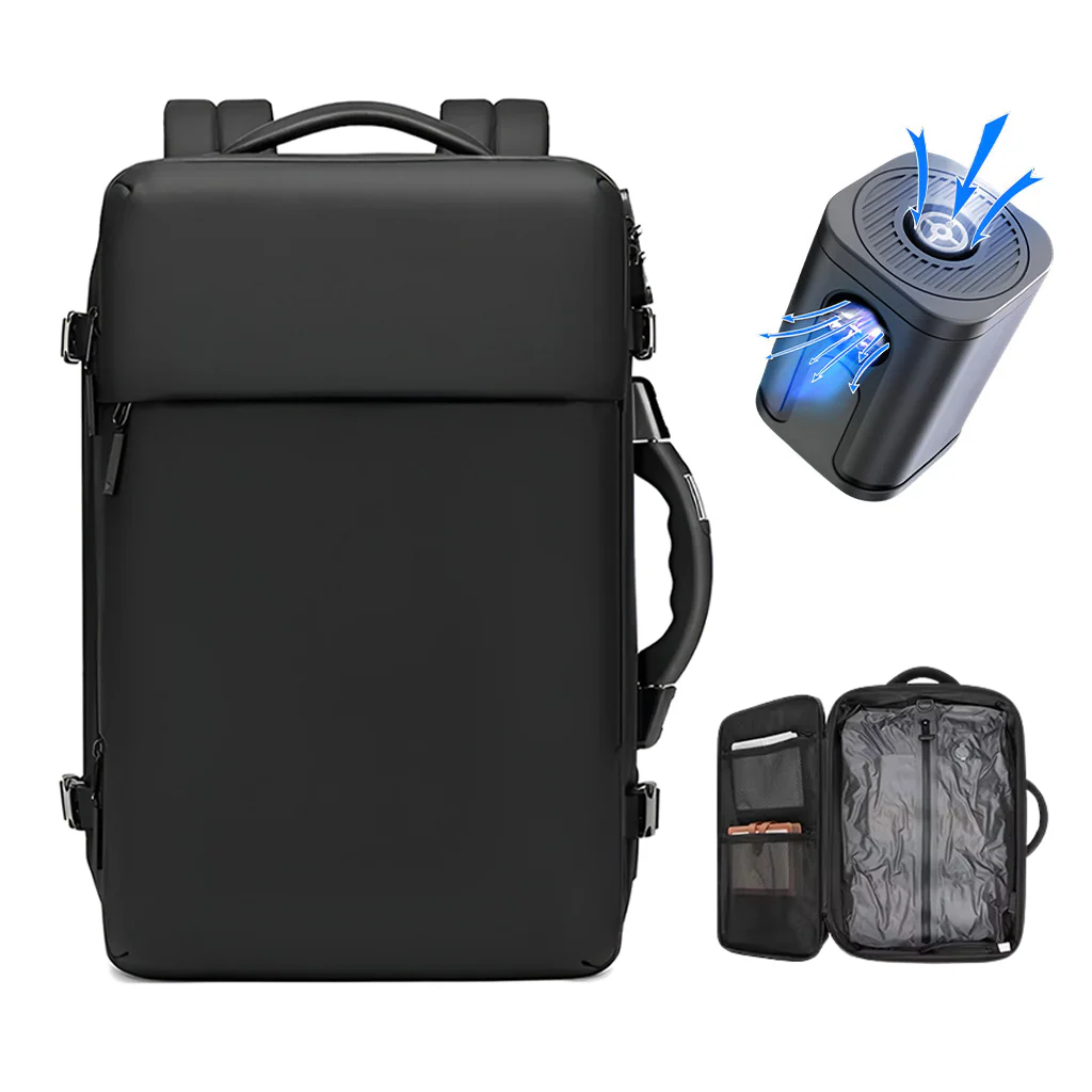 TECPHILE - JL152E Airpack Travel Vacuum Backpack Laptop Bag for Men 30-60L Expandable - Image 2