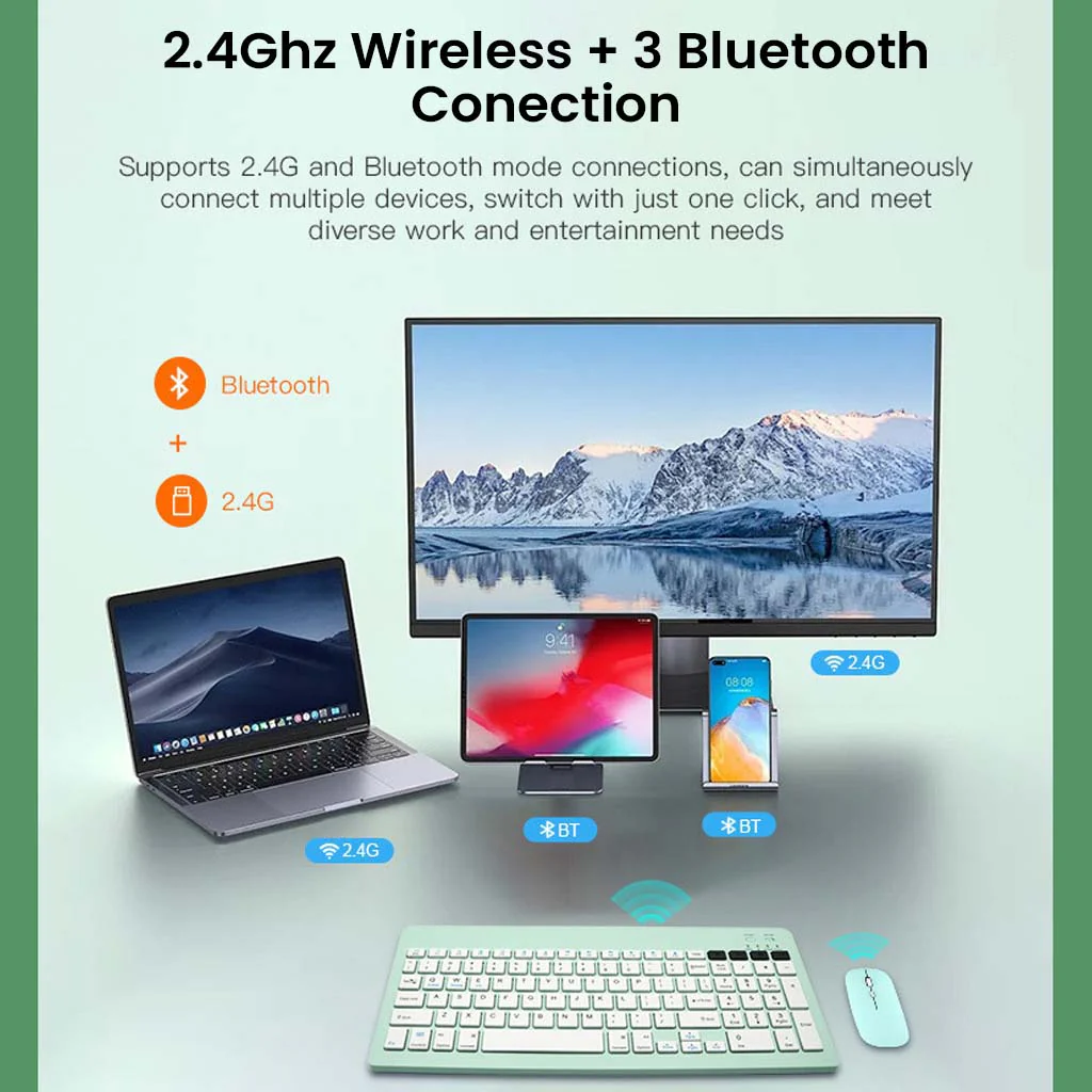 KB2858 - Multi-Device Wireless Keyboard and Mouse Combo - Image 21
