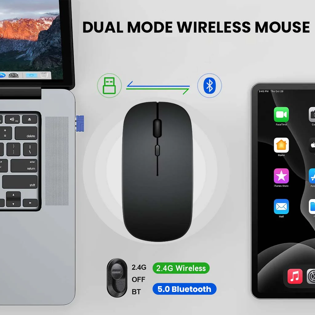 KB2858 - Multi-Device Wireless Keyboard and Mouse Combo - Image 9